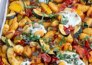 Gnocchi au four gratinés à la mozzarella